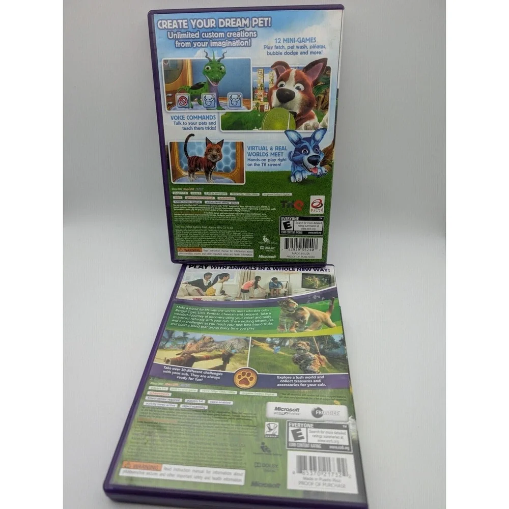 Kinectimals & Fantastic Pets - Microsoft Xbox 360 Complete CIB Tested